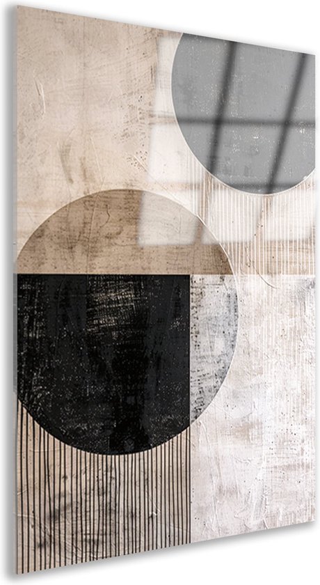 Tableau texture verre - Tableaux verre minimalisme - Décoration murale minimaliste - Décoration salon industriel - Peintures plexiglas - Décoration murale verre acrylique 70x105 cm