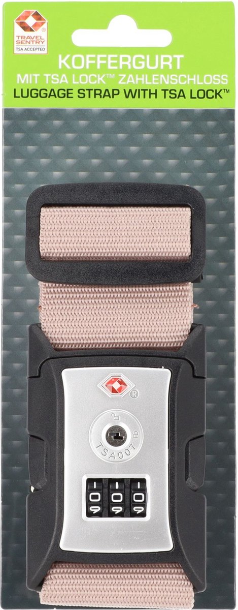 Worldpack Kofferriem Met TSA-slot Old Pink