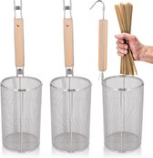 Lot De 2 Passoires à Pâtes Micro-perforées En Acier Inoxydable Avec Poignée, Pour Raviolis Et Nouilles Panier A Pates Diametre 12 Cm 86244016