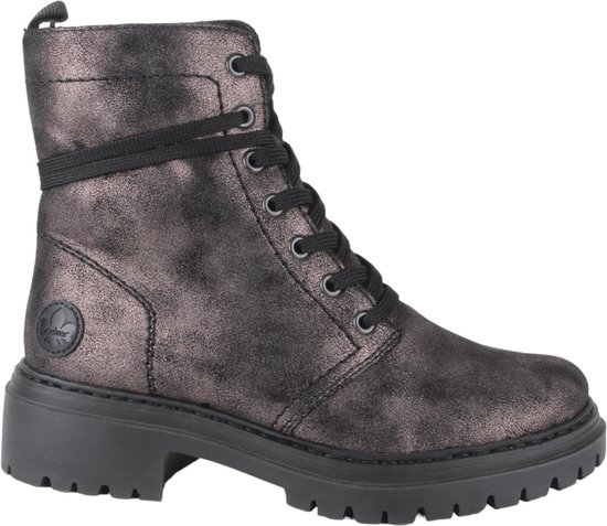 Rieker 72675 00 dames veterboots sportief maat 43 zwart bol