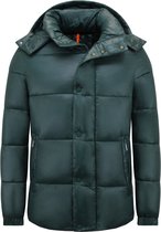Heren Jack - Jassen Heren - Pufferjas - Jassen Heren Winter Capuchon - 8055GRNW - Groen