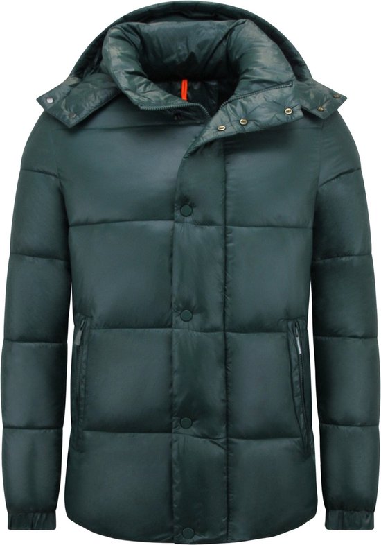 Pufferjas - Jassen Heren Winter Capuchon - 8055 - Groen