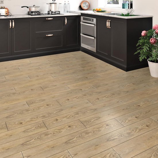 Livelynine Dikke PVC Vloerbedekking Zelfklevend Wit Hout 90x15CM Vinylvloer Zelfklevend Badkamer Keuken Waterdichte Zelfklevende Vloertegels Houtlook Lichte Vinylvloerbedekking Slaapkamer 18 Stuks