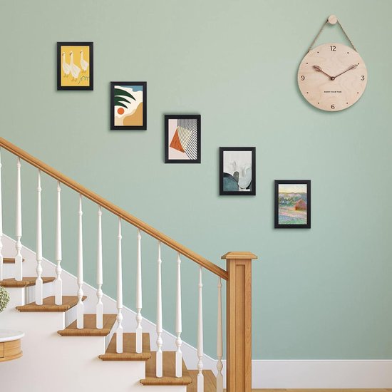 Cadre photo collage set 10x15 cm noir avec verre véritable - lot de 7 cadres photo pour photos 15x10 Cadre photo