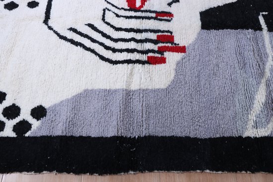 Tapis berbère tissé à la main '' Beni Ourain '' - 150 x 240 cm - Uniek et fait main - Poils longs