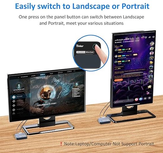 4K WiFi Display Dongle, 2.4G/5G Draadloze HDMI Dongle, Draadloze HDMI Adapter Streaming Video Picture Files van Smartphone naar TV Compatibel iOS/ Android/Windows/Projector/TV/MAC