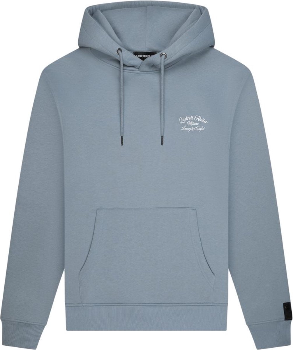 Quotrell Atelier Milano Hoodie Muted Blue/White