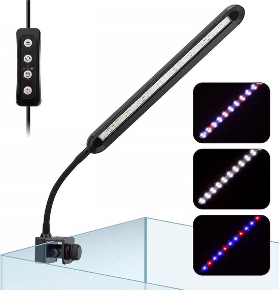 Foto: Nano tank mini clip on aquarium licht 19l tank witblauwe rode led s vistank verlichting met ingebouwde timer 5 helderheidsniveaus 6w usb poort verlichting aquarium