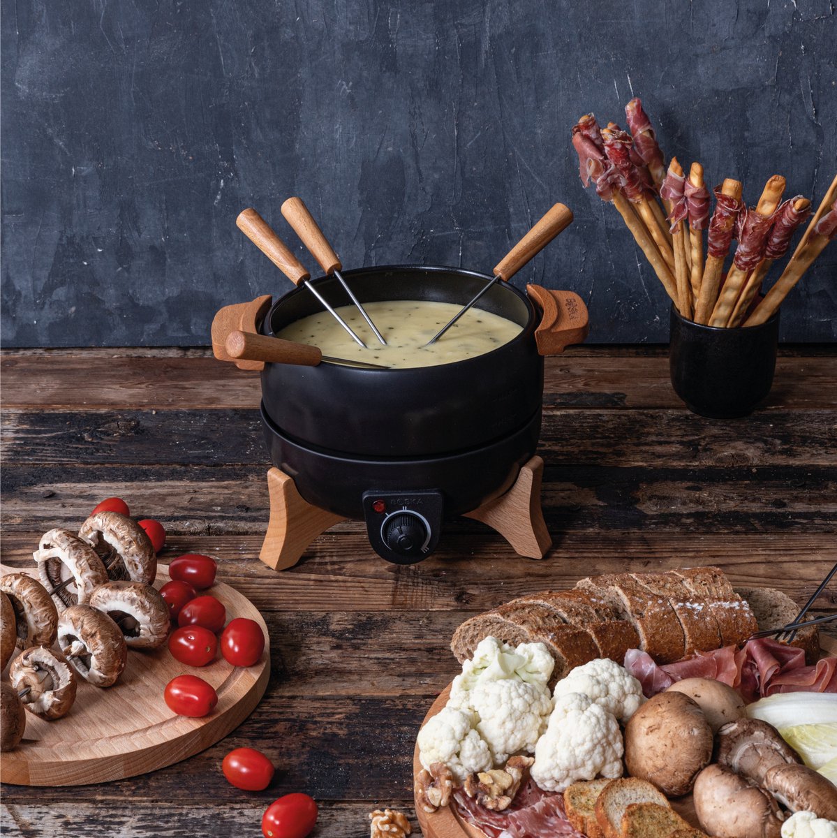 Boska Elektrische Fondueset Party – 2,3L - Voor Kaasfondue, Chocoladefondue, Hotpot en Bouillonfondue - Fondueset elektrisch - Met temperatuurregelaar – foto 7
