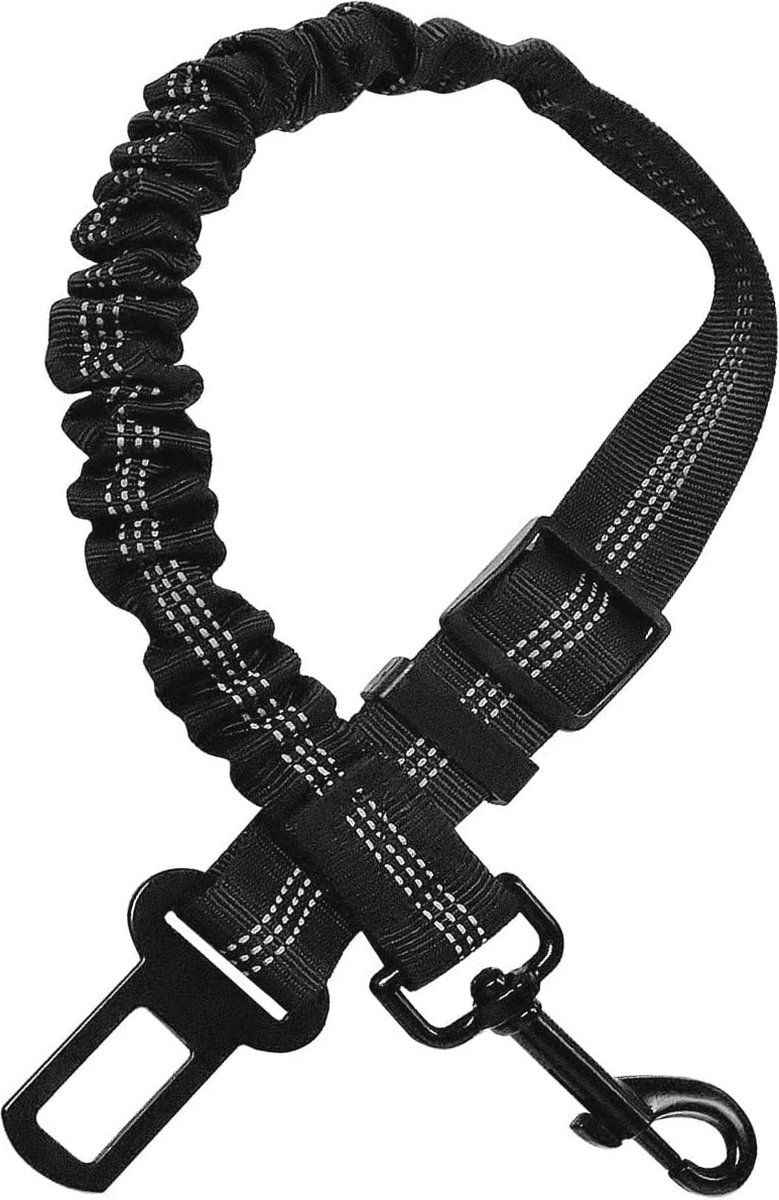 Verstelbare veiligheidsgordel voor honden en katten - Reflecterend, sterke bevestiging, alle maten (53-83 cm)