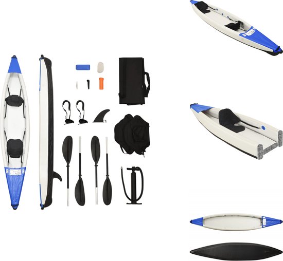 vidaXL Opblaasbare Kajak - Opblaasbare Kajaks - Kajak - Kayak - Kajak opblaasbaar 424x81x31 cm polyester blauw