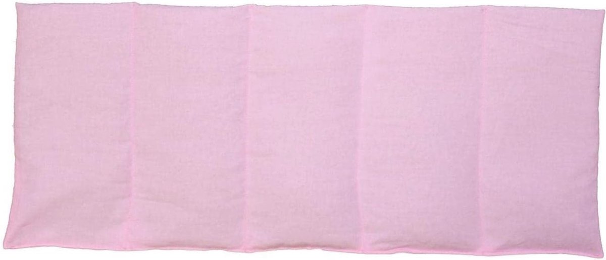 Kersenpitkussen 50x20cm - Microwavable Warmtekussen voor Nek en Rugpijn in Roze Katoen
