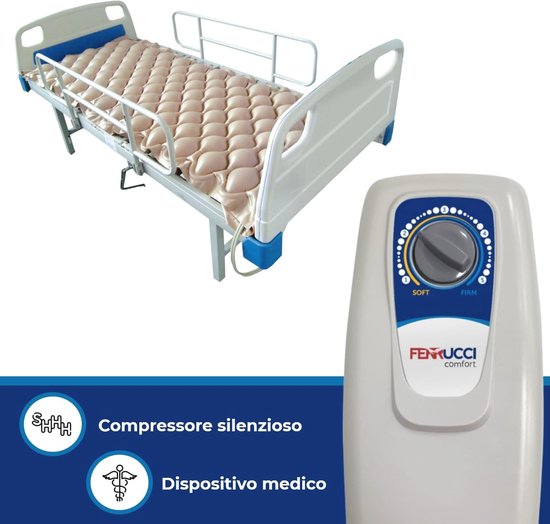 Antidecubitus matras met luchtbellen en elektrische compressor - Medisch hulpmiddel voor bedlegerige personen tot 135 kg van Mobiclinic — afbeelding 2