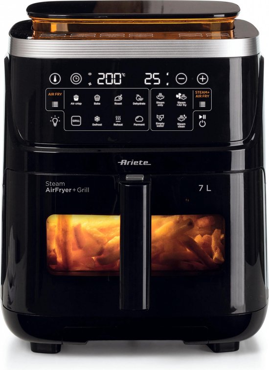 Ariete XXXL Airfryer 7L Zwart 1700W Stoomoven - Ariete - €163,83