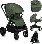 Bol.com Lionelo Mika Plus - Kinderwagen 2in1 - XXL SET - Veelzijdig en jaarrond - Grote wielen - tot 22kg - Bediening met een ha... aanbieding