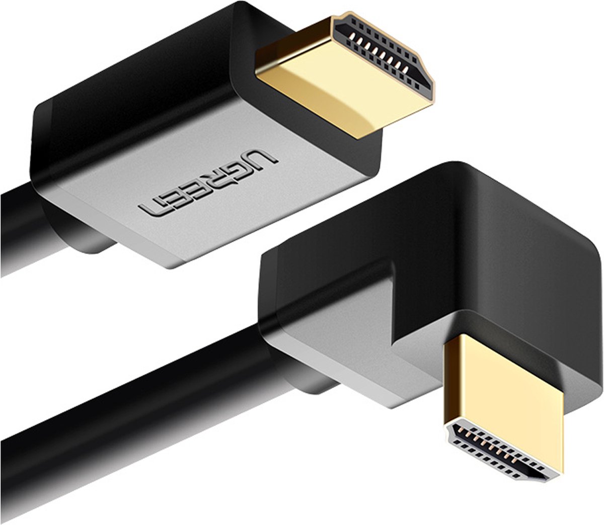 Ugreen - haakse - HDMI-kabel - (90°) - 4K - 2m - zwart - (HD103)