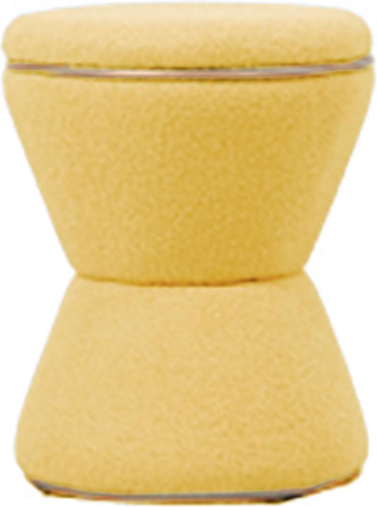 Leitmotiv Pouf Gustar - Jaune - 38,5x38,5x43cm - Scandinave