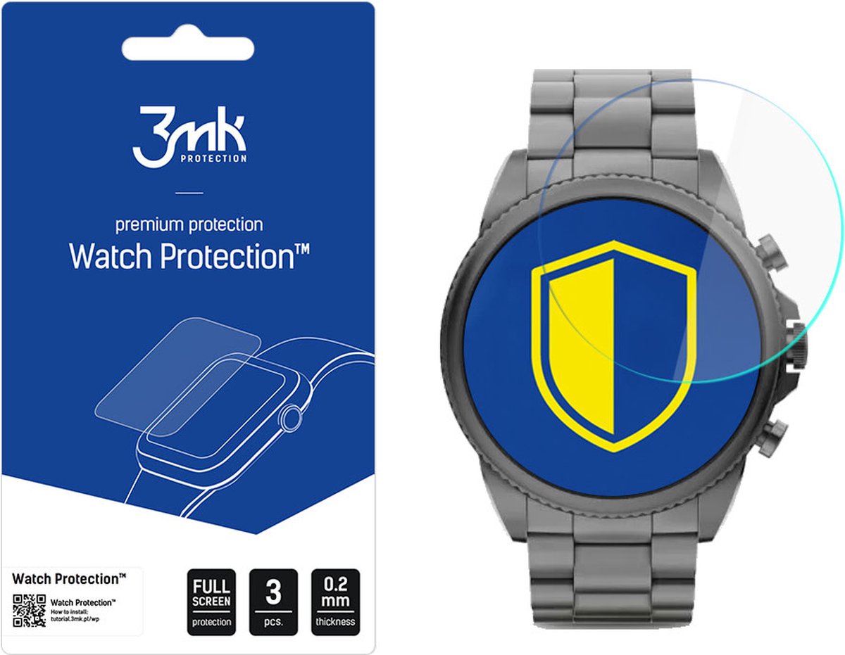 Fossil 6 GEN 44mm - 3mk Watch Protection v. FlexibleGlass Lite
