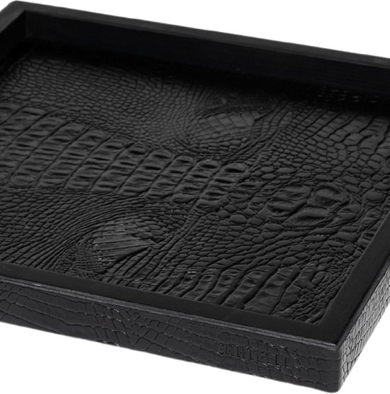 Cartello Home - Plateau - 40X40 - Zwart - Croco - Hydrofuge et anti-salissures