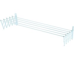 Wand gemonteerde witte kleding Airer - 150 cm Staal - 150 x 78 x 265 cm