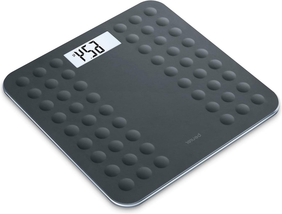 Weegschaal Black glazen weegschaal - tijdloos design - antislip oppervlak - siliconen