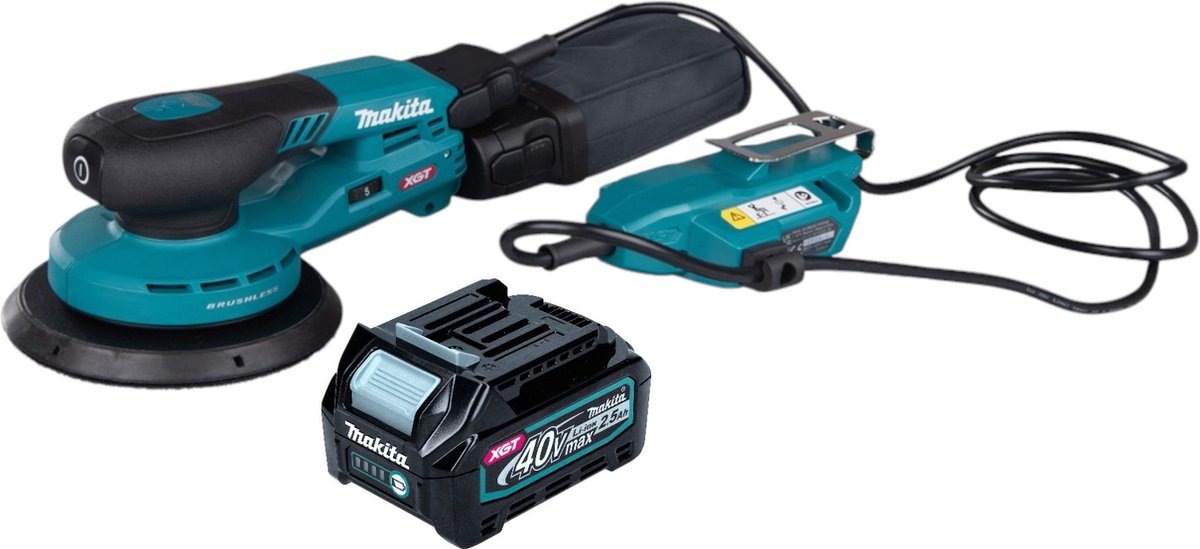 Makita BO 002 CGD1 Accuschuurmachine 40 V max. 150 mm 5,0 mm slag Borstelloos + 1x accu 2,5 Ah - zonder lader