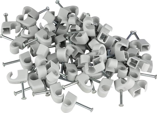 Uxcell Kabelclips 12mm – 100 Stück, Mit Nägeln, Zum Ordnen Von Kabeln An Wand & Tisch
