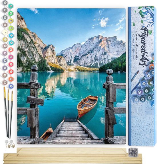 Peinture Par Numéros Sur Disque Bois 30cm - Toucan Tropical - Kit Complet DIY Figured'Art