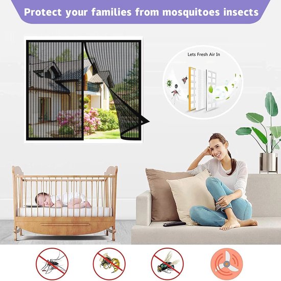 VINGO Moustiquaire Porte Aluminium Moustiquaire à Cadre Moustiquaire à Gaze Protection UV Impermeable Blanc 95x210cm 87831432