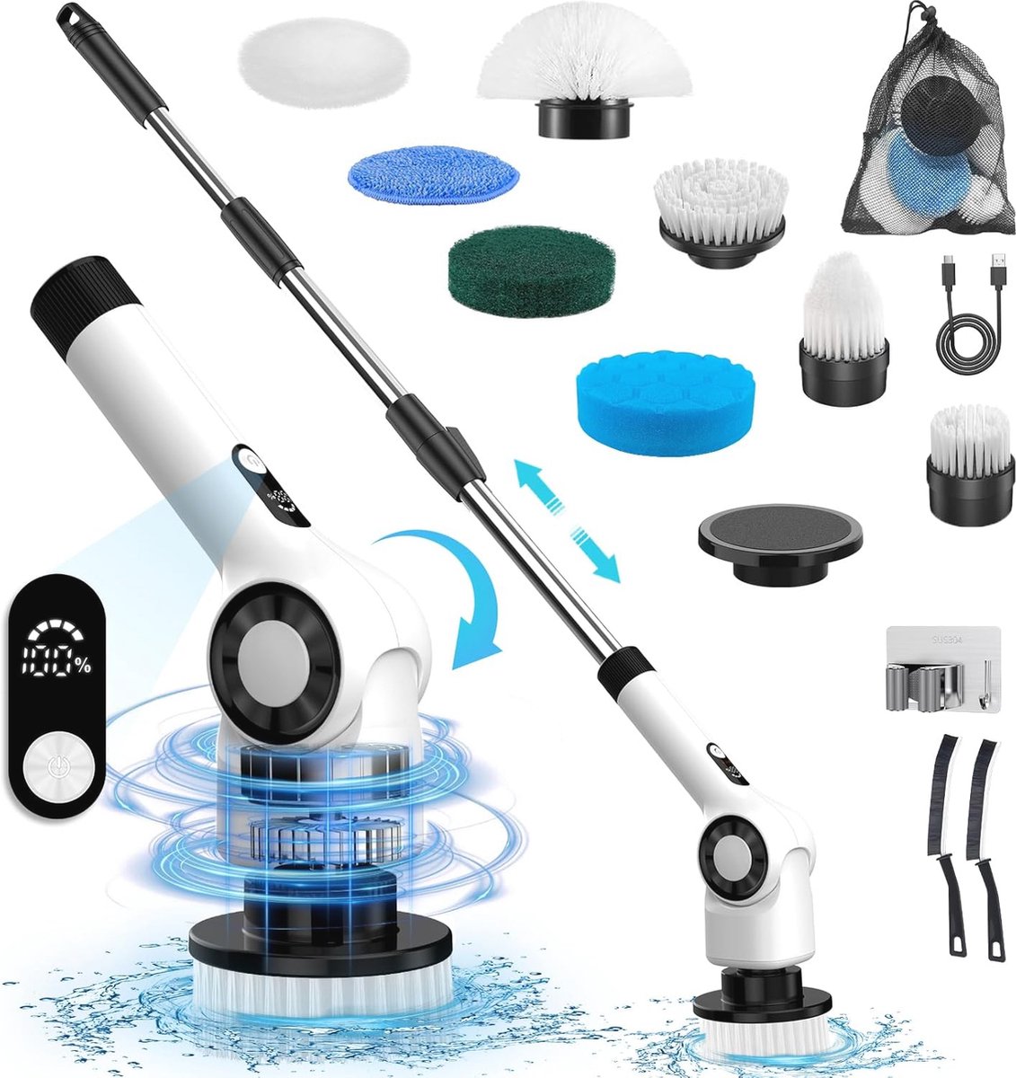 Goedkoopste Accu-handstofzuiger met Cyclonic Action en dierenhaarborstel - 36 Wh, 18 V, incl. laadstation