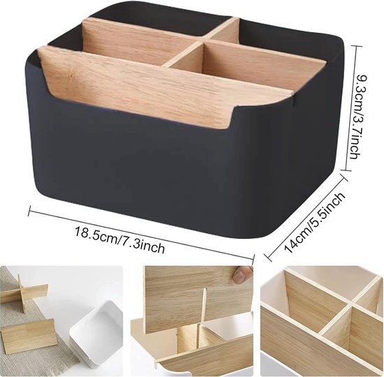 1pc Bureau-organizer van Massief Hout met Retro-ontwerp