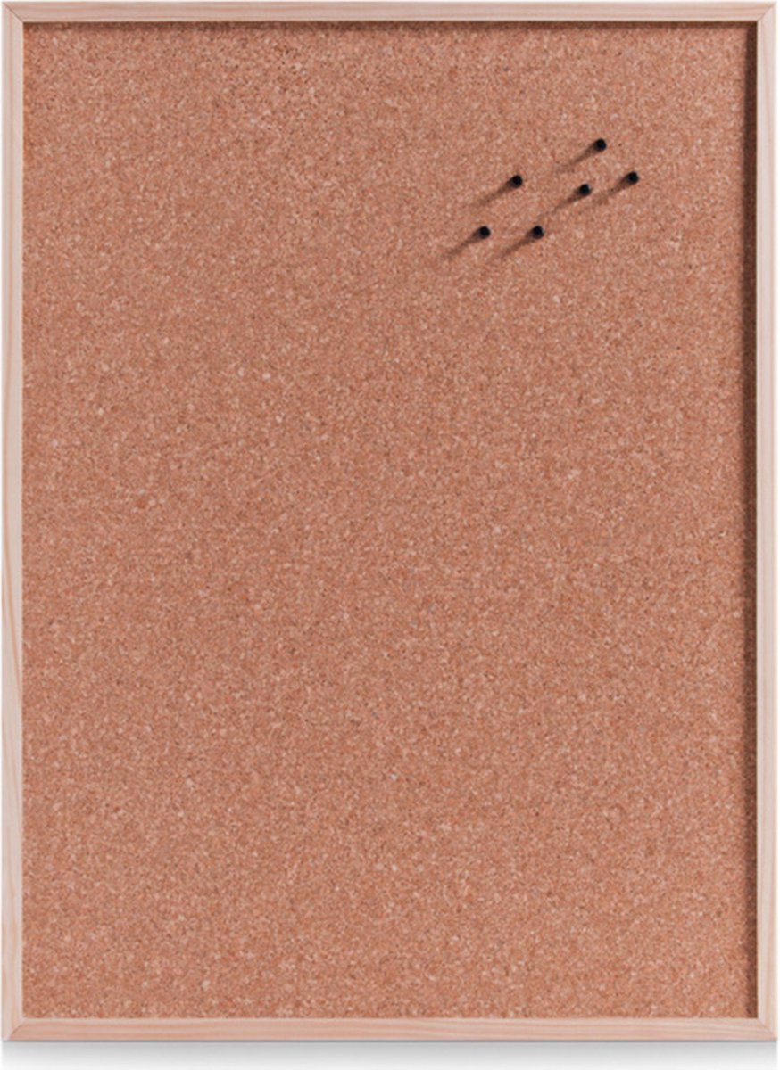 Zeller Prikbord XXL - 60x80 cm - kurk - memobord voor thuis of kantoor