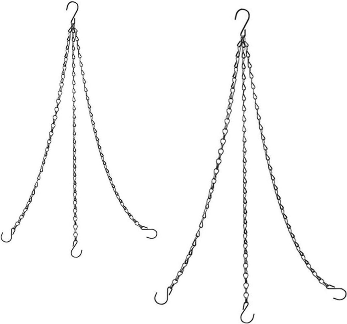 Plantenhanger Metalen Ketting Planten Bloemmanden Haken 60 x 25 mm 2 Stuks