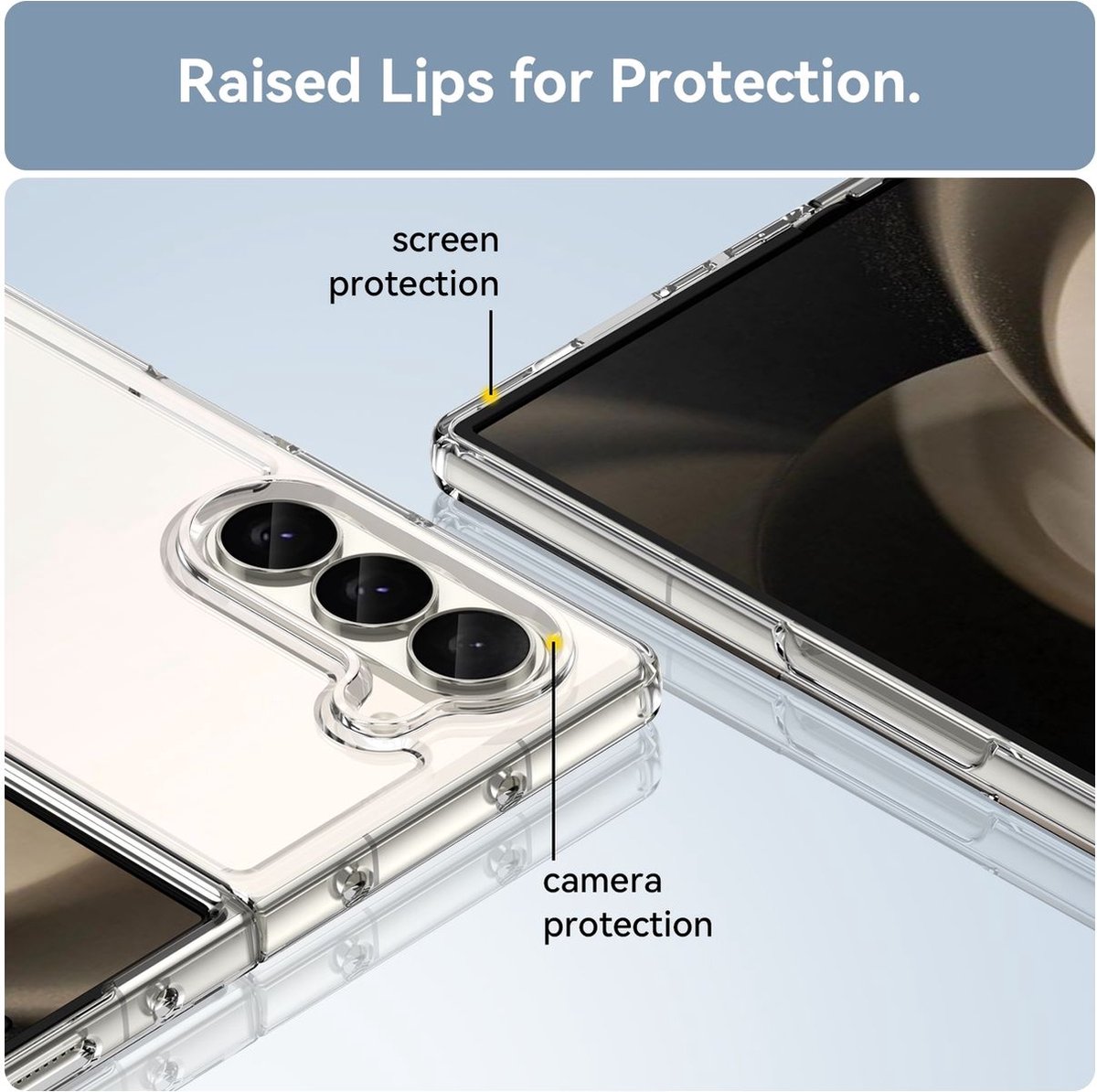 Mobigear Doorzichtig Hoesje geschikt voor Samsung Galaxy Z Fold 6 Telefoonhoesje Hardcase | Mobigear Crystal Backcover | Doorzichtig Telefoonhoesje Galaxy Z Fold 6 | Galaxy Z Fold 6 Case | Back Cover - Transparant