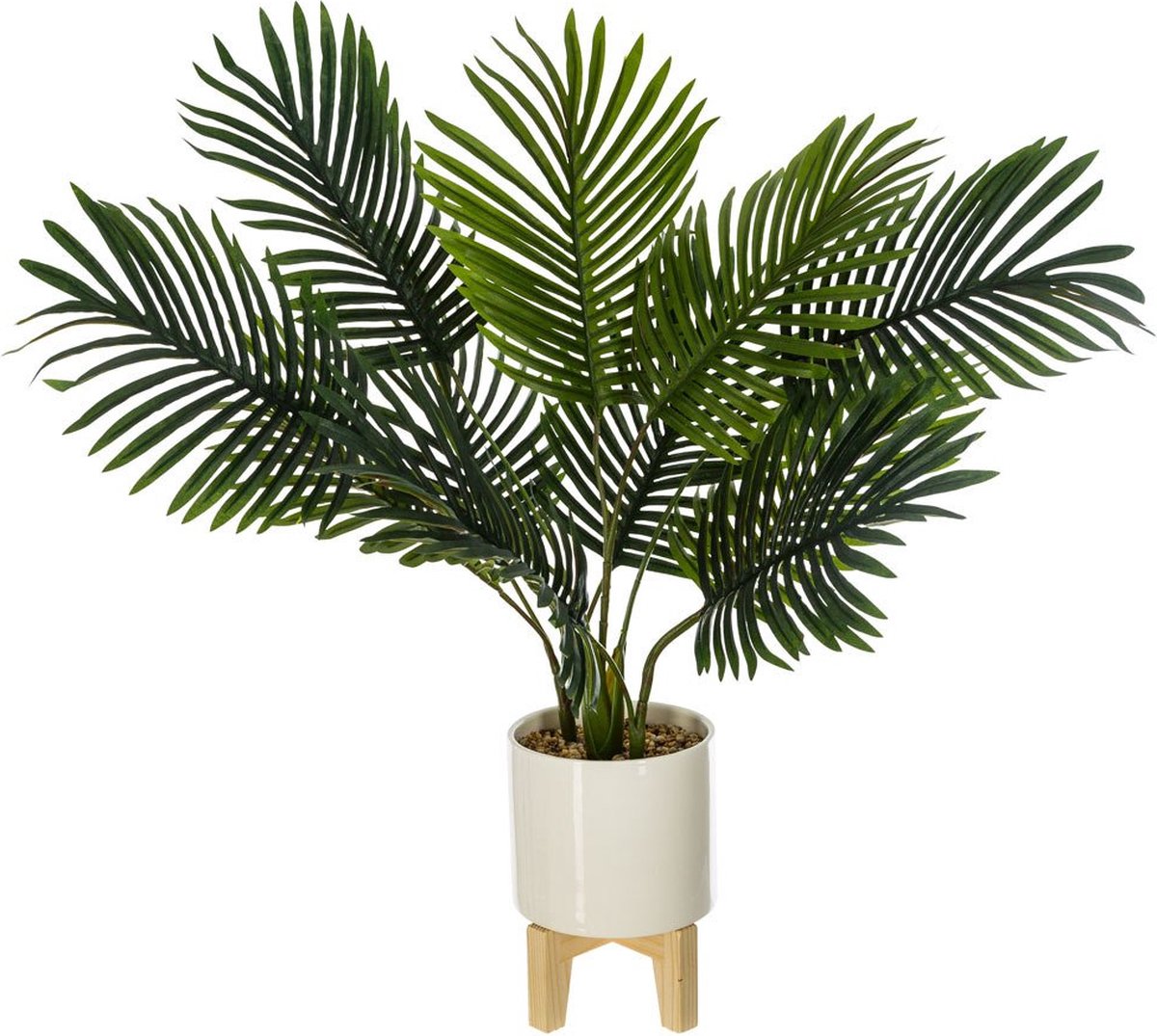 Kunstplant, palmboom in pot op standaard, 72 cm