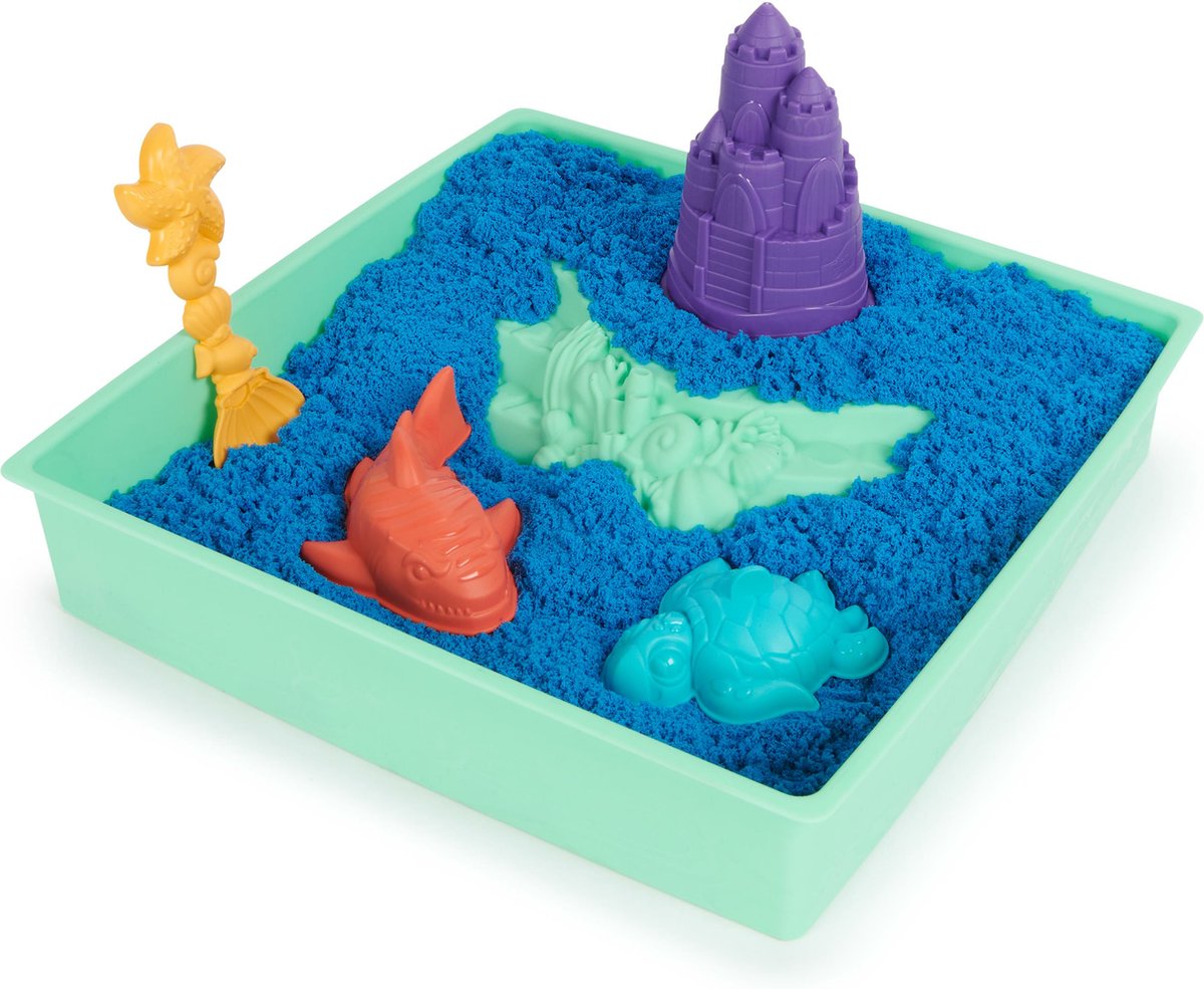Kinetic Sand - Zandbak-set met 454 g speelzand 4 vormen en gereedschap - Sensorisch speelgoed - stijlen kunnen variëren — afbeelding 3