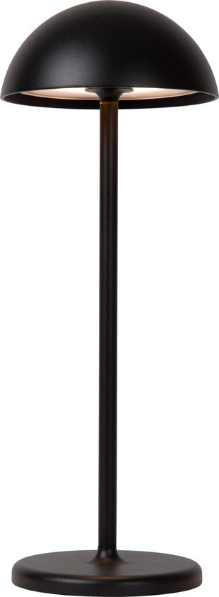 Lucide JOY - Lampe de Table Rechargeable Extérieure - Accu/Batterie - Ø 12 cm - LED Dim. - 1x1.5W 3000K - IP54 - Zwart