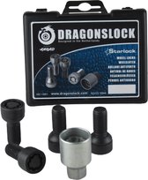 Velgenslot - Wielslot geschikt voor de Mercedes A-klasse 2005-2012 - Zwart - Merk Dragonslock - Verzinkt - Zwart Gecoat