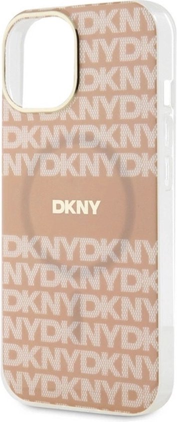 DKNY - IML - Étui MagSafe Mono & Stripe pour iPhone - 15 - Plus / 14 - Plus - Rose