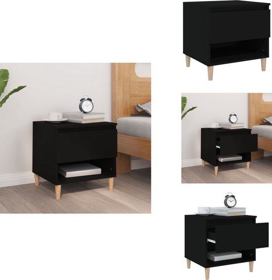 VidaXL - Zwart - Scandinavisch - 3 laden - Kledingkasten kopen