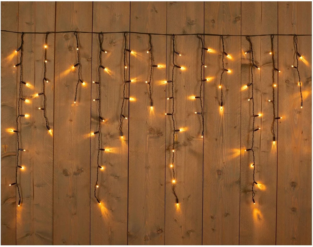 Anna's Collection LED kerstverlichting Connect de Luxe flash ijspegels, 200 lampjes 500 x 70cm, classic warm