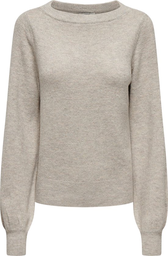 Jacqueline de Yong Trui Jdyrue Glitter L/s Boat Pullove Knt 15330648 Chateau Gray/melange Dames Maat - S