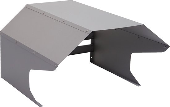 Garage pour robot tondeuse MCW-L43, capot de tondeuse à gazon, métal 40x59x69cm ~ gris