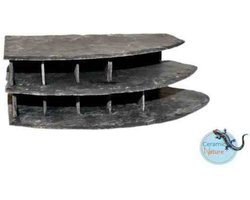 CeramicNature Leisteen Hoek Dubbel Links - Aquarium decoratie - Kweekhotel L-nummers - Leghol L-nummers