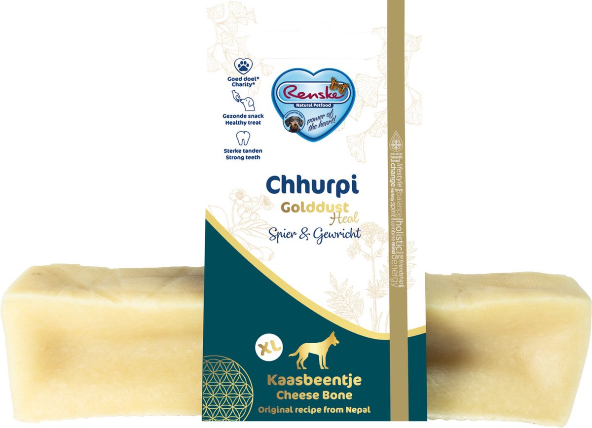 Renske Chhurpi Golddust Heal - Spier En Gewricht Melk - Hondensnacks - Xl