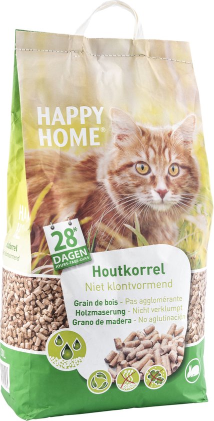 Happy Home Natural Wood - Kattenbakvulling - 20 l