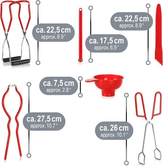 Inmaakbenodigdheden Starter Kit 6 Stks Inblikken Kit Inblikken Trechter Tong Bubble Popper Jar Wrench Lifter Magnetische Deksel Lifter Jam Maken Set