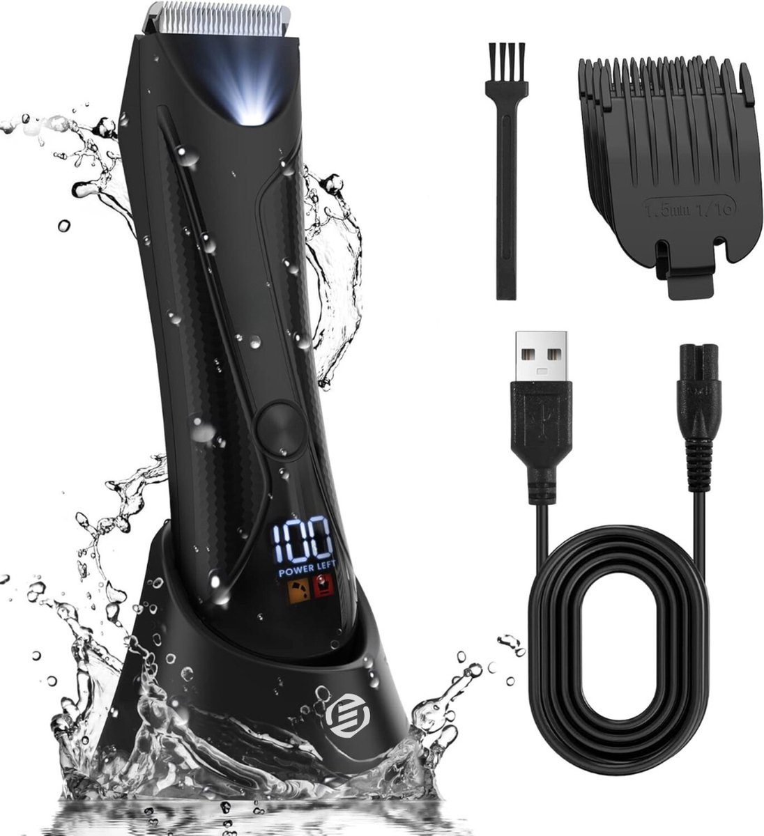 Equivera Bodygroomer Mannen - Trimmer Heren - Body Trimmer Mannen - Veilig Scheren - Scheerapparaat - Schaamhaar Trimmer Mannen - Trimmer Mannen Schaamstreek