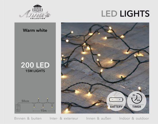 Modee LED kerstverlichting | RGB | 20 meter | 200 LED's | 3,6W | binnen