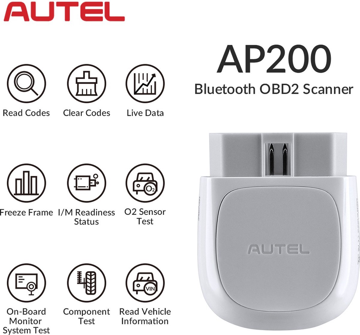 Autel MaxiAP AP200 - Diagnotische tool - Android/iOS - OBDII-functionaliteit thumbnail 3